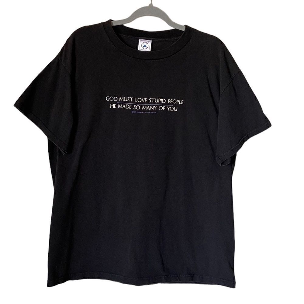 Delta Funny Life Quotes Black T Shirt Tees Short Sleeve Size L